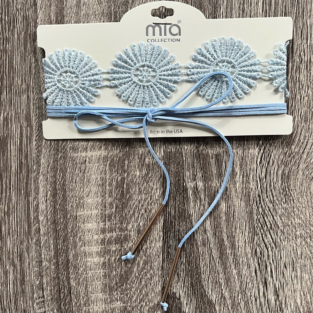 Mia Collection Blue Floral Choker Set
